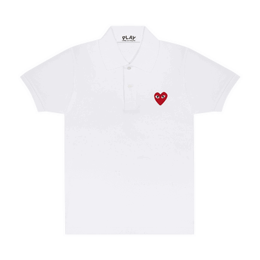 Polo majica Comme des Garçons Play Heart Polo Tee Bijela | AZ T006 051 5, 0
