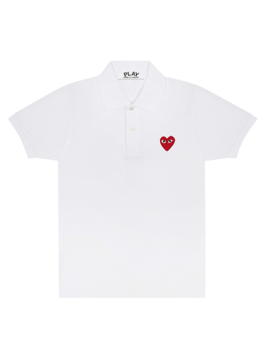 Polo majica Comme des Garçons Play Heart Polo Tee Bijela | AZ T006 051 5