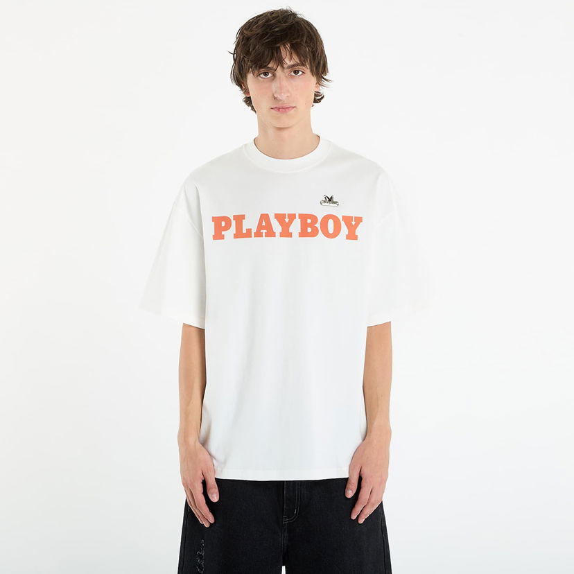 Majica kratkih rukava Footshop Playboy x FTSHP Babe T-Shirt UNISEX Off-White Bijela | FTSHP_528
