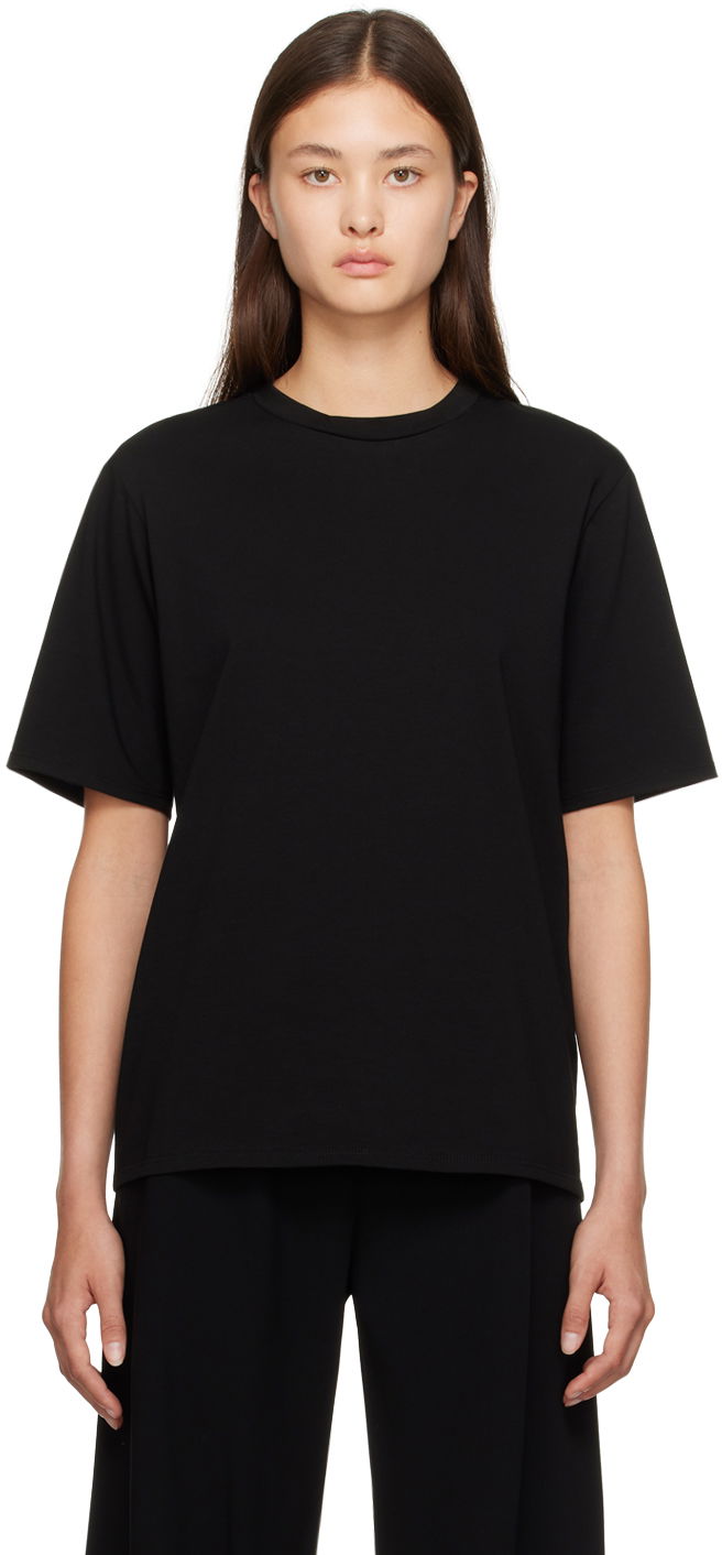 Majica kratkih rukava The Row Chiara Black Relaxed Fit T-Shirt Crna | 5739-K220