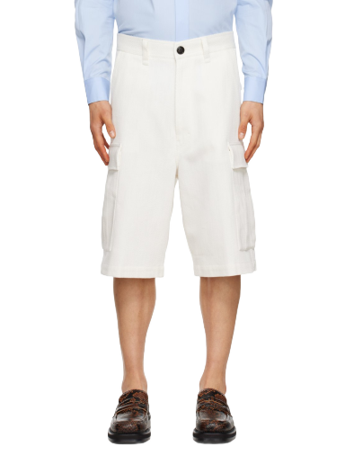 Kratke hlače AMI Cargo Pocket Shorts Bijela | HSO400.CO0011