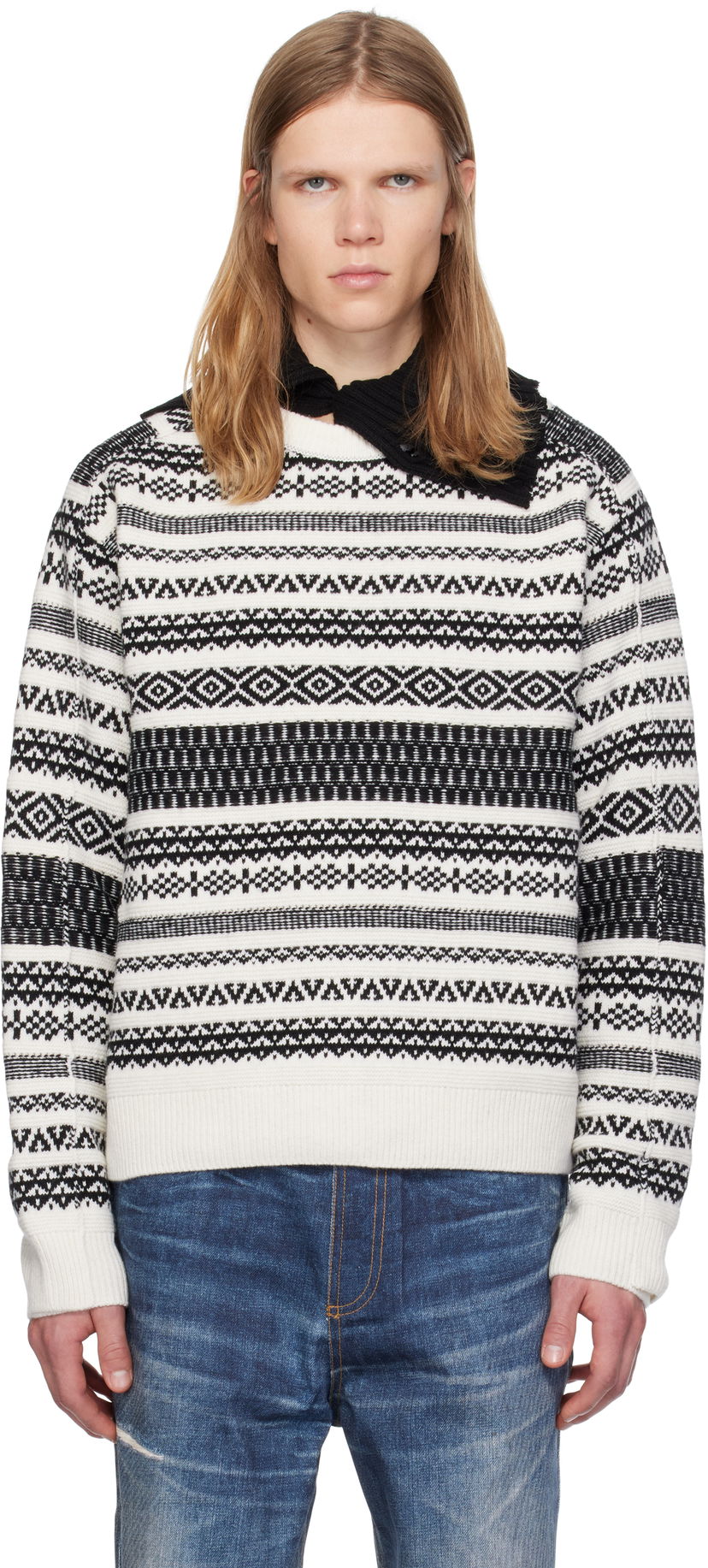 Džemper Andersson Bell Nordic Crewneck Sweater Bijela | atb1162m
