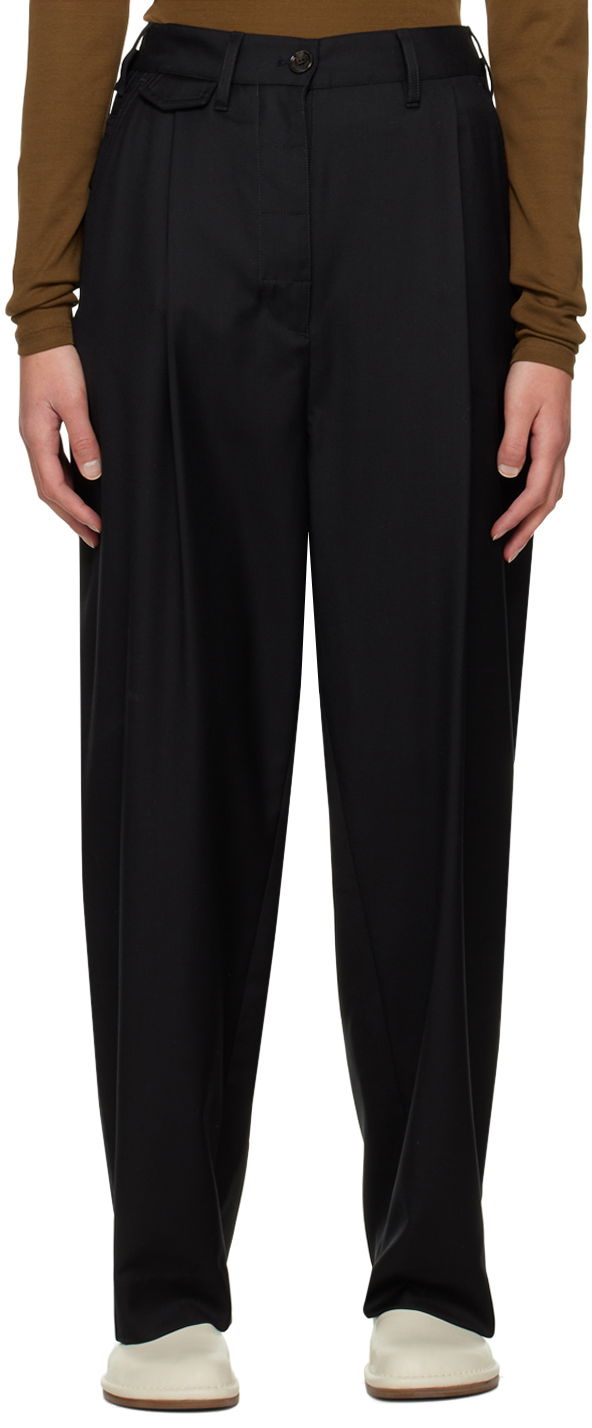 Hlače TOTEME TOTEME Fluid Trousers Crna | 224-2005-244