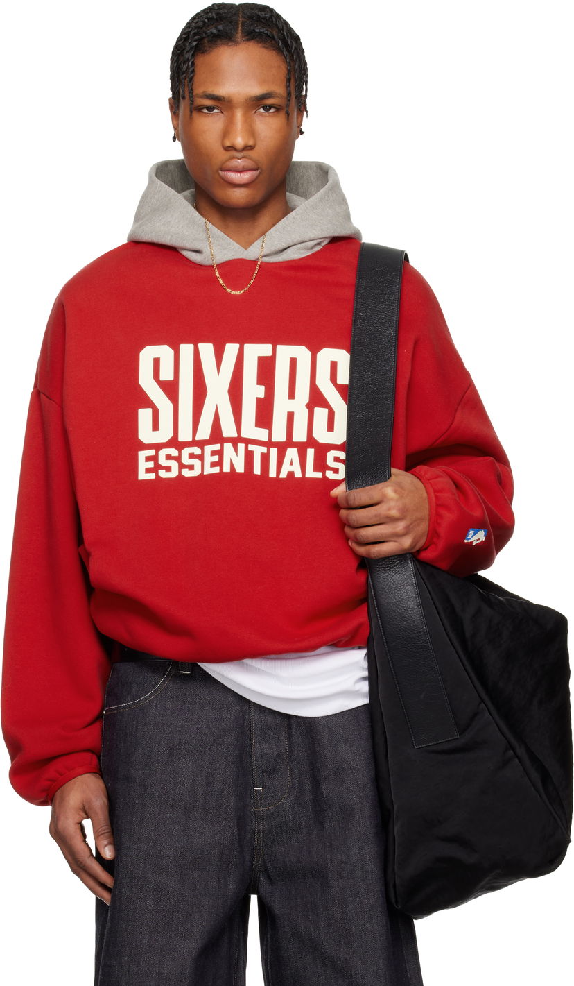 Dukserice Fear of God Fear of God ESSENTIALS NBA Sixers Pull Over Hoodie Crvena | 192AL246600F