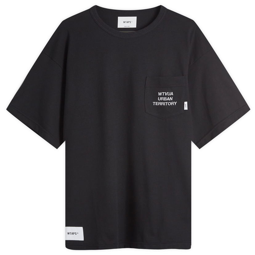 Majica kratkih rukava WTAPS Embroidered Pocket T-Shirt Crna | 242ATDT-CSM15-BLK