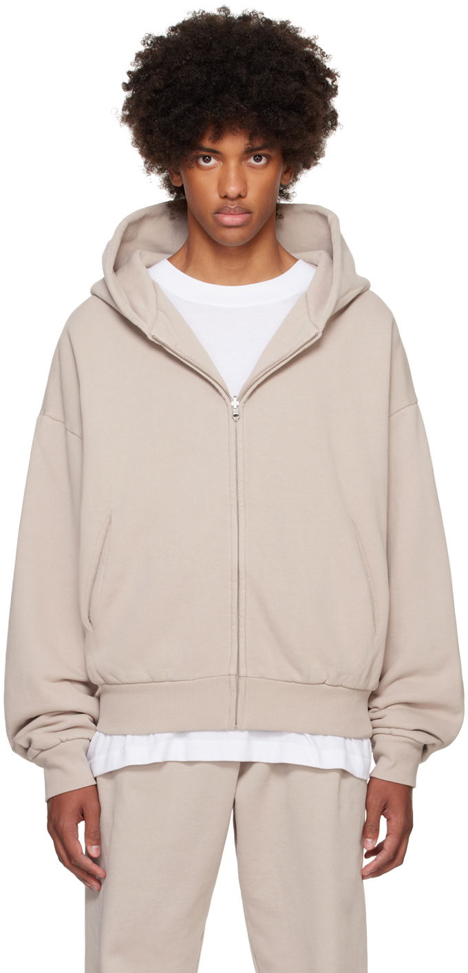 Dukserice Entire Studios Thermal Hoodie Bež | ES2488SC