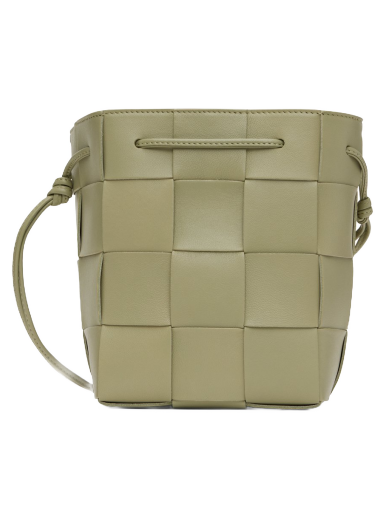 Torba za rame Bottega Veneta Small Cassette Cross-Body Bucket Bag Zelena | 680218 VCQC4
