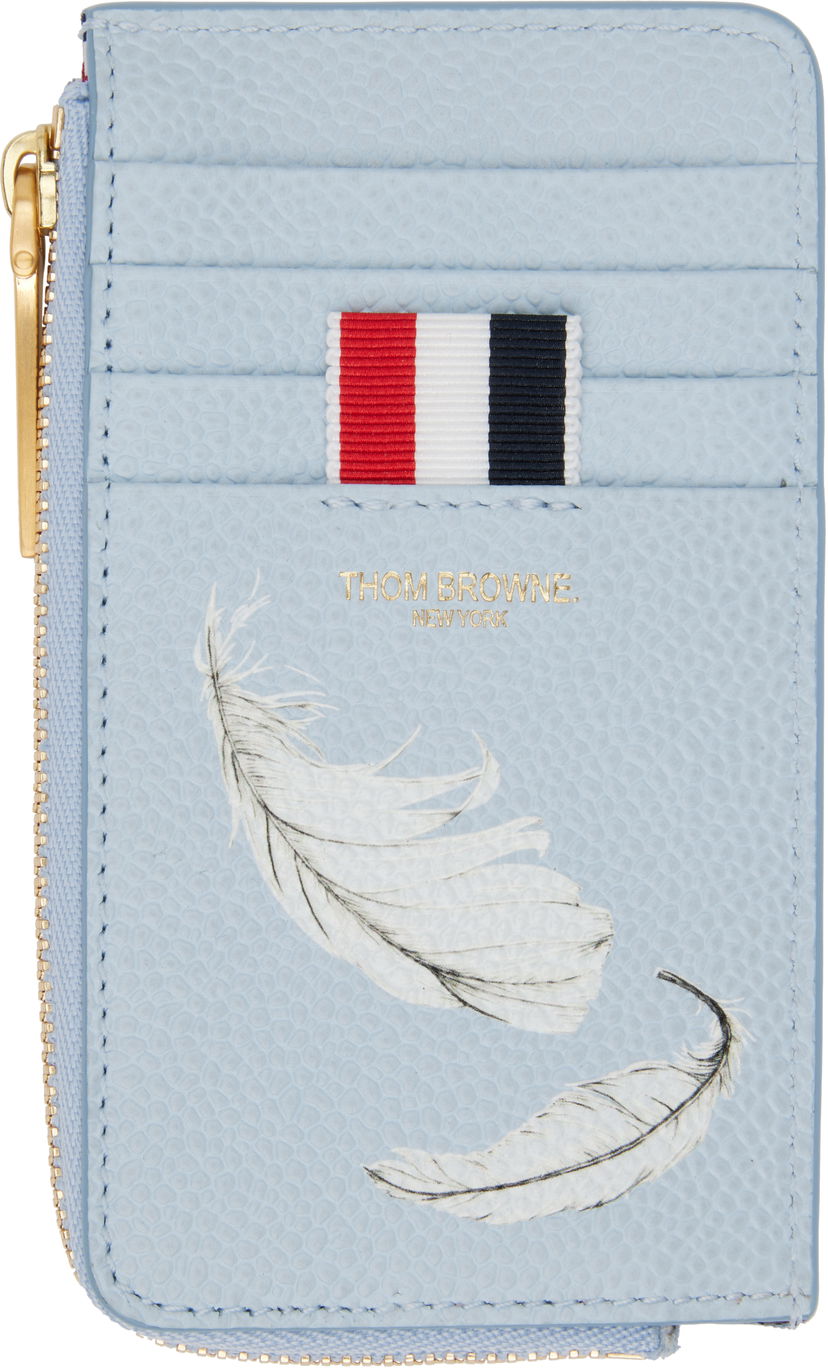 Novčanik Thom Browne Thom Browne Feather Print Zip Coin Purse Plava | UAW006A-E1353