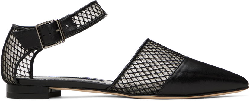 Suknja Manolo Blahnik Manolo Blahnik Jatelah Mesh Ballerina Flats Crna | 424-1853