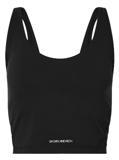 Grudnjak Sporty & Rich Cropped Tank Bra Top Crna | TC671BK