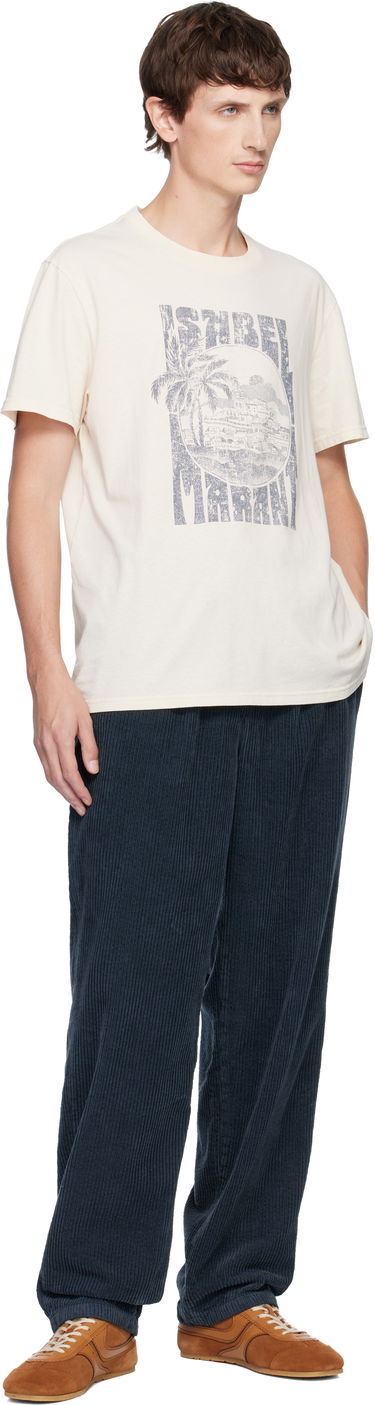 Majica kratkih rukava ISABEL MARANT Isabel Marant Honore Graphic Print T-Shirt Bež | 25ATS0052HB-C3N09H, 3