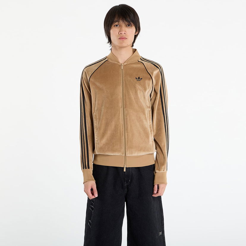 Trenerka adidas Originals SST Adicolor Velour Track Top Smeđa | JX1561