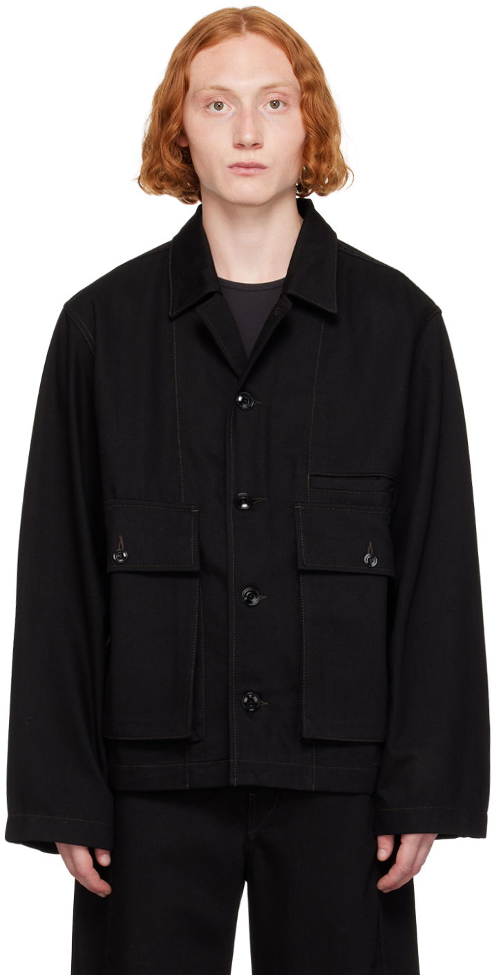 Jakna LEMAIRE Boxy Denim Jacket Crna | OW306 LD1000