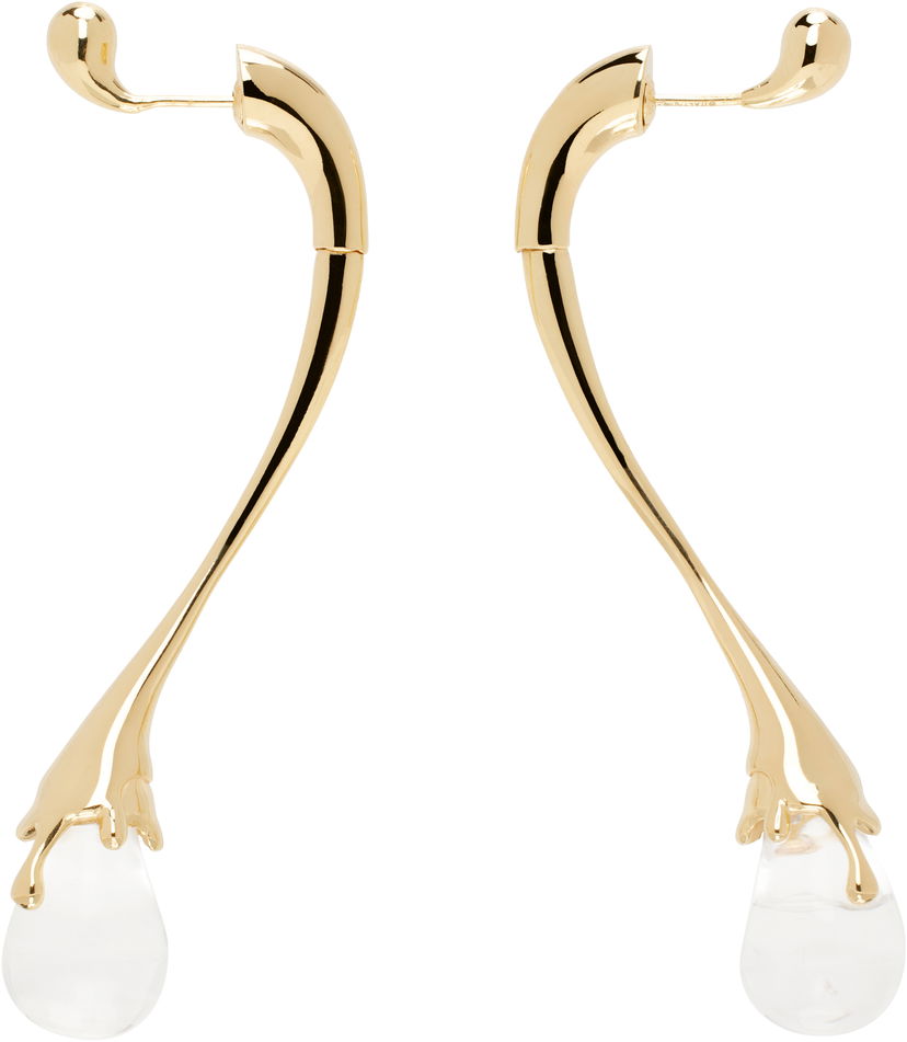 Naušnice Bottega Veneta Drop Earrings With Gold Tone Finish Metalik | 815299 V0GDM