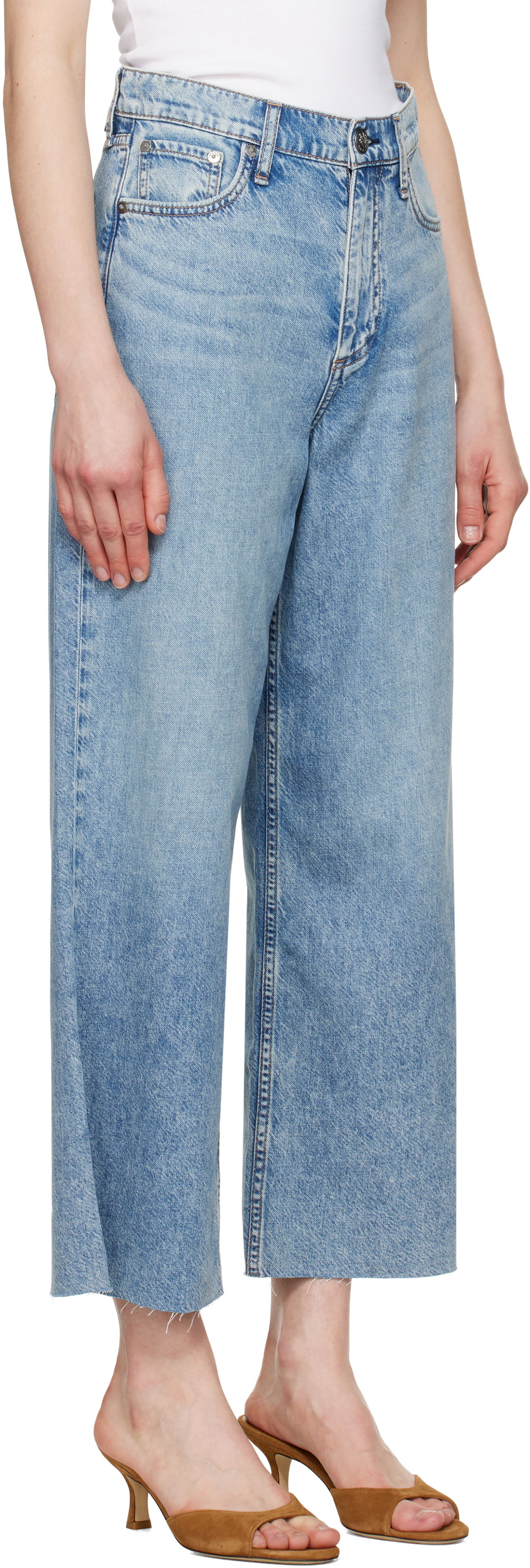Jeans rag & bone Rag & Bone Featherweight Andi Ankle-Length Jeans Plava | WDD25S2914FWBC, 1