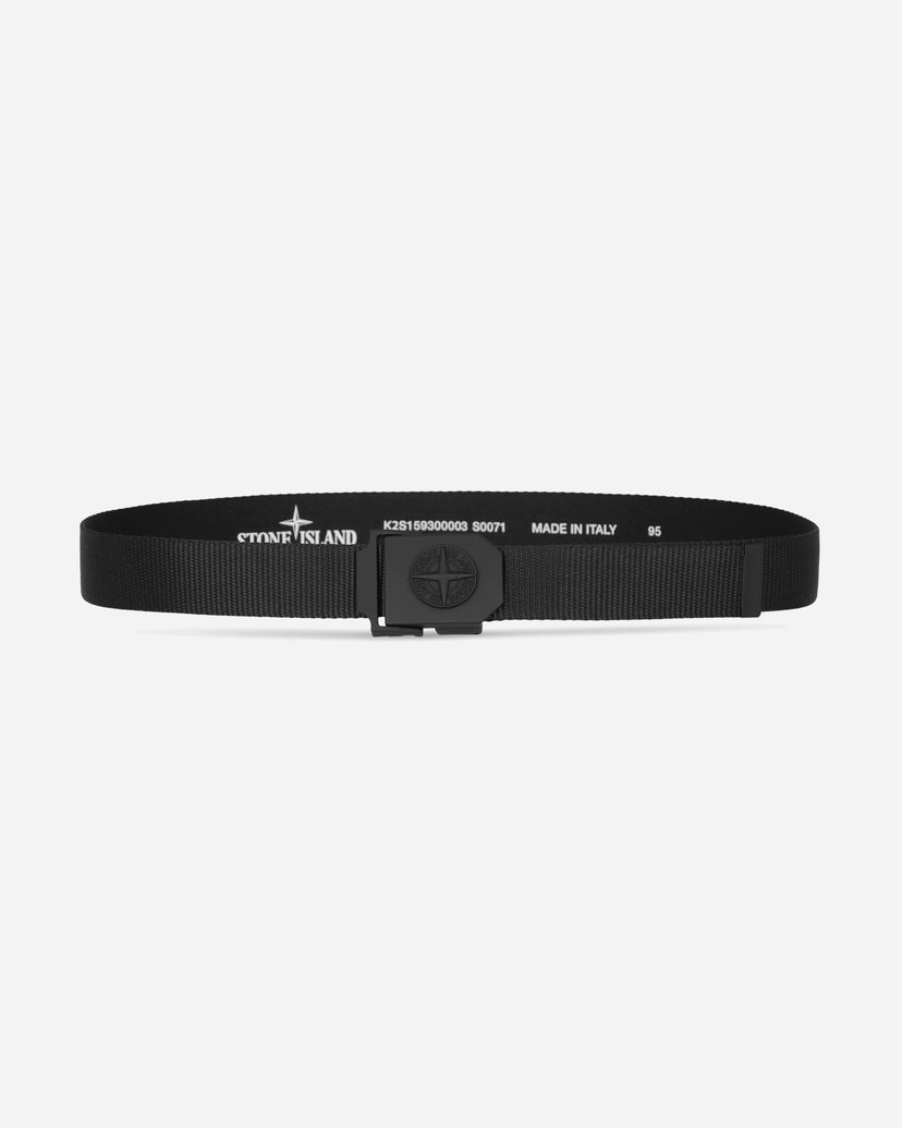 Pojasevi Stone Island Nylon Webbing Belt with Logo Buckle Crna | K2S15-9300003-S0071 V0029