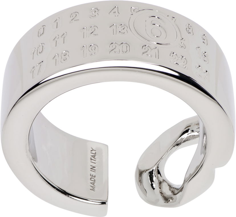 Prsten Maison Margiela Minimal Numeric Cuff Ring Metalik | SM6UQ0103 P8371