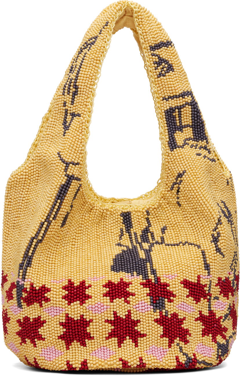 Tote bag JW Anderson JW Anderson Mini Patterned Beaded Shopper Tote Višebojno | HB0744-FA0471