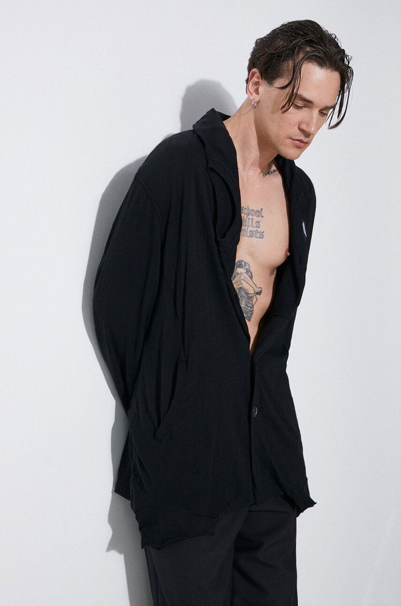 Dukserice UNDERCOVER Undercover Hooded Cardigan Crna | UC1D4102