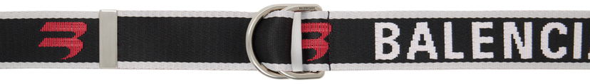 Pojasevi Balenciaga Black & Gray D Ring Belt Crna | 703137210AA