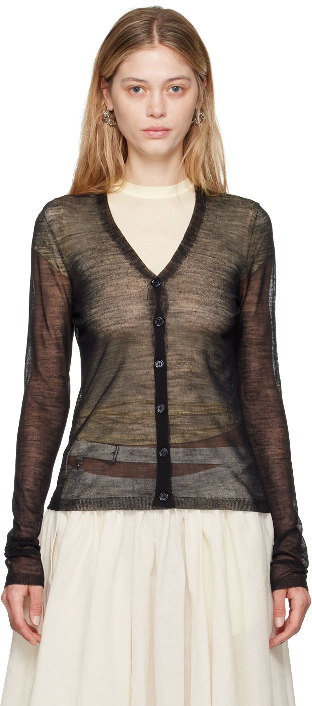 Džemper Acne Studios Lightweight Knit Cardigan Crna | A60516-