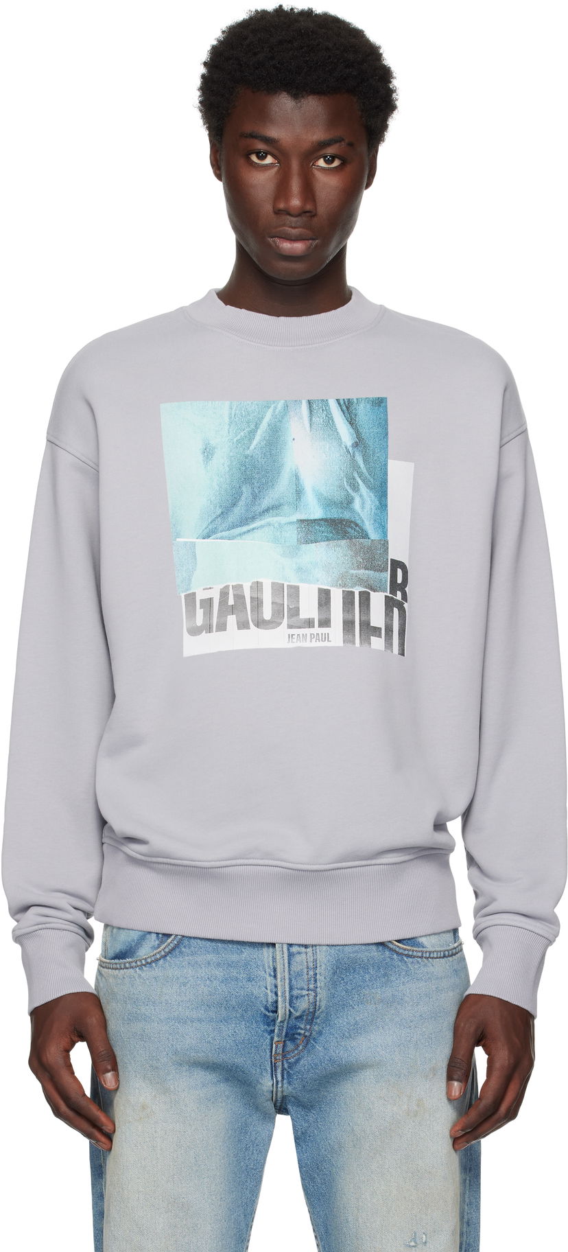 Dukserice Jean Paul Gaultier Jean Paul Gaultier Printed Sweatshirt Siva | 25/03-W-TO295-J003-135557