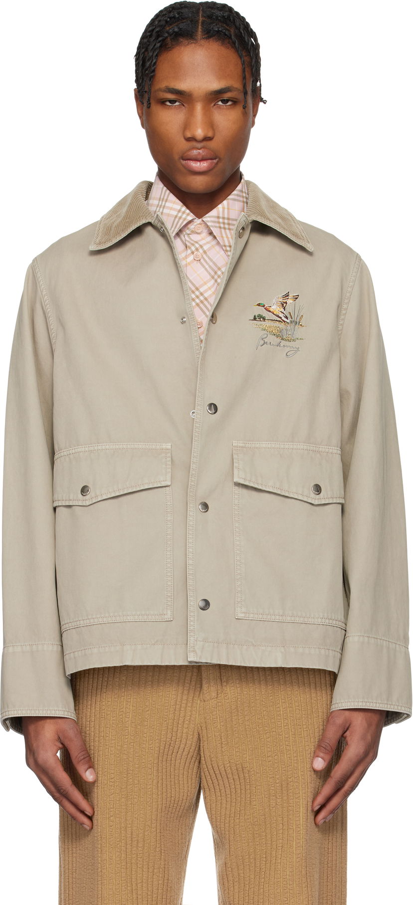 Jakna Burberry Burberry Field Cotton Jacket Bež | 8101260