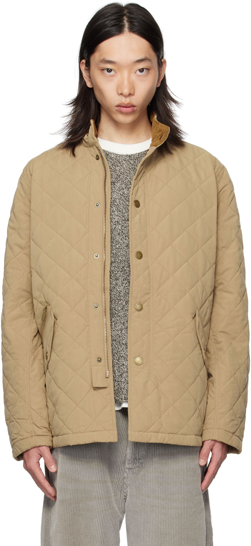 Jakna Barbour Barbour Shoveler Quilted Jacket Bež | MQU0784BE31