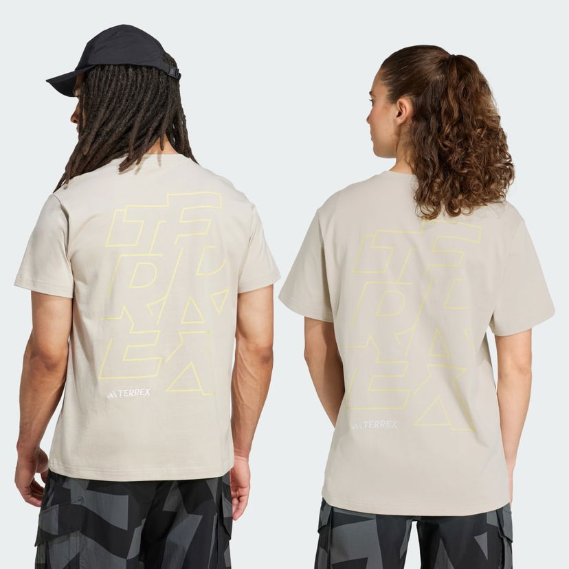Majica kratkih rukava adidas Performance Terrex Signature AOP Graphic Tee Bež | JM6400