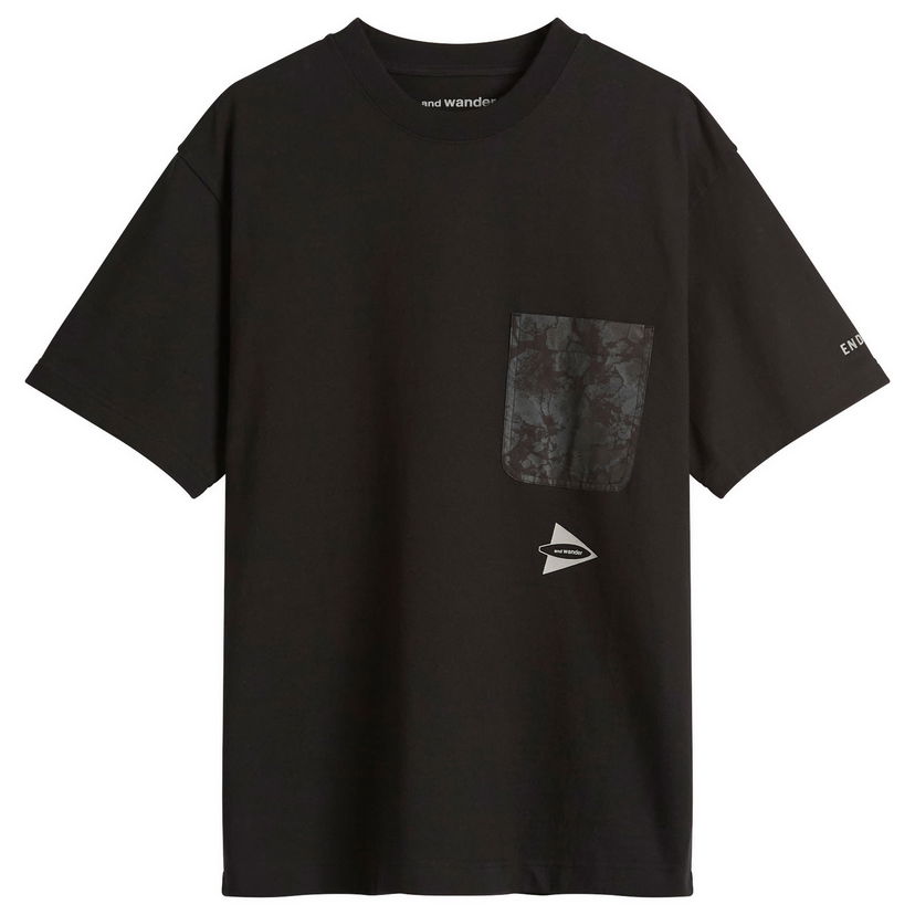 Majica kratkih rukava and wander and wander Print Pocket T-Shirt, Size Large Crna | 5745184526-010