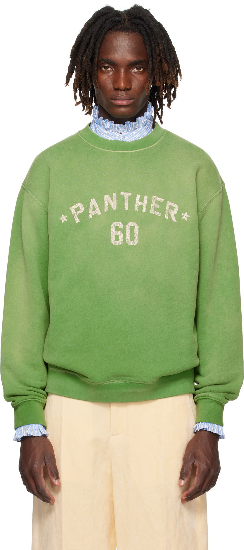 Dukserice Valentino Valentino 'Chez Valentino' Print Cotton Sweatshirt Zelena | 7V3MF29NAYH