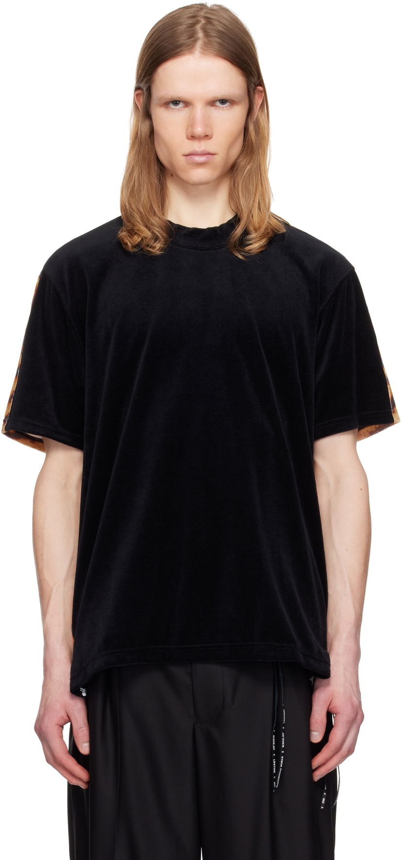 Majica kratkih rukava Mastermind WORLD Mastermind World Regular Fit Switched Animal Velour T-Shirt Crna | MW25S14-TS001-018