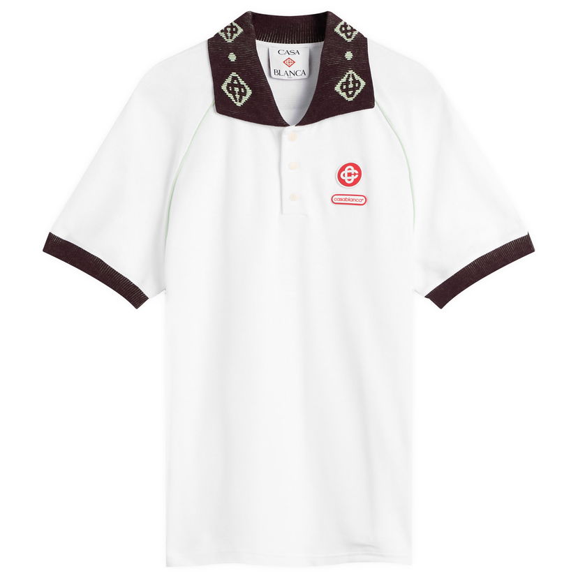 Polo majica Casablanca Textured Pique Chenille Collar Raglan Polo Višebojno | M-AW25-JTP-435-01