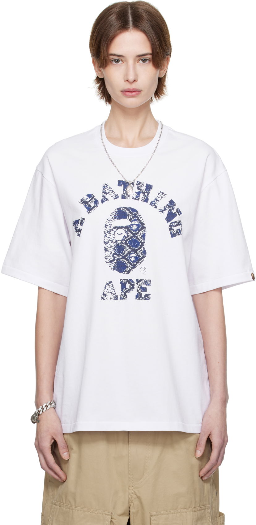 Majica kratkih rukava BAPE A Bathing Ape Exclusive Printed T-Shirt Bijela | Tee