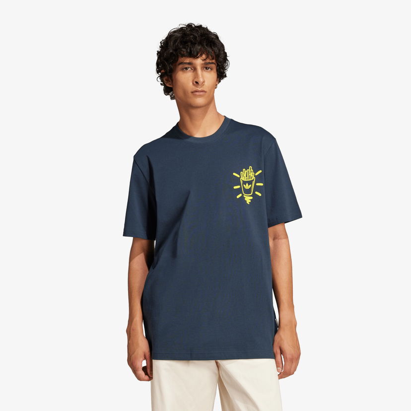 Majica kratkih rukava adidas Originals Fries Graphic Tee Tamnoplava | JP4500