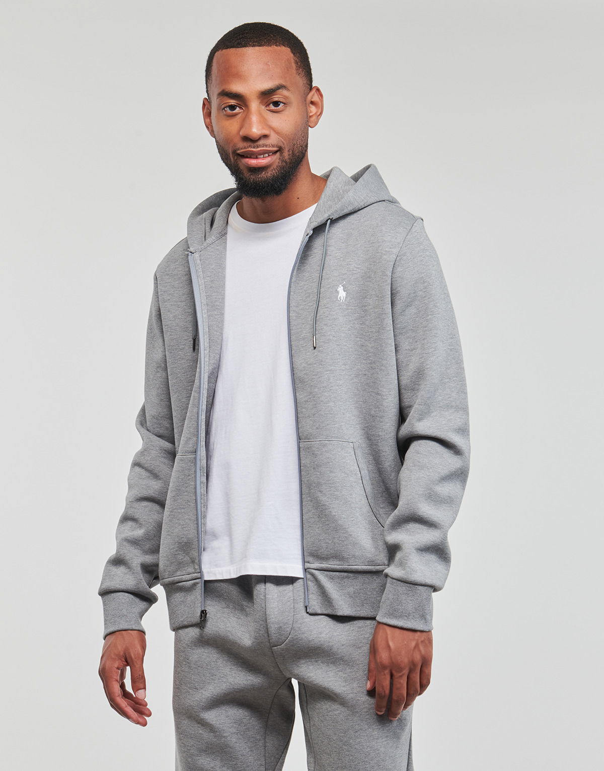 Dukserice Polo by Ralph Lauren Double Knit Tech Logo Central Hoodie Siva | 710881517031, 0