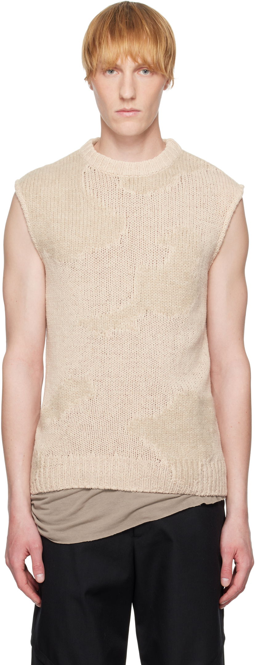 Džemper HELIOT EMIL HELIOT EMIL Ophiolite Knit Vest Bež | SS25_M_07_074_ST18