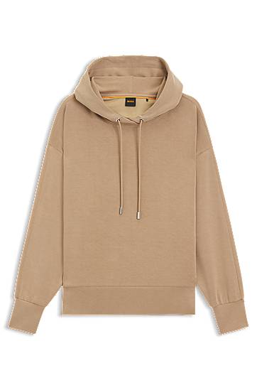 Dukserice BOSS Oversized-fit Hoodie with Handwritten Logo Bež | 50551451