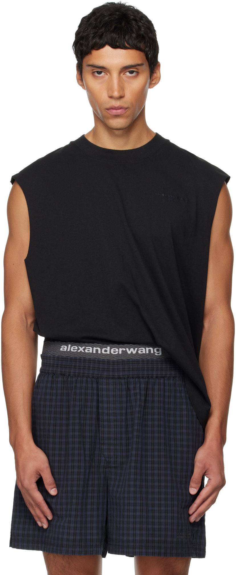 Majica bez rukava Alexander Wang Alexander Wang Muscle Tank Top Crna | 6CC3251105