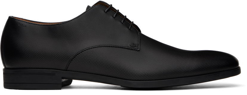 Odjeća BOSS BOSS Structured Leather Derbys Crna | 50499843