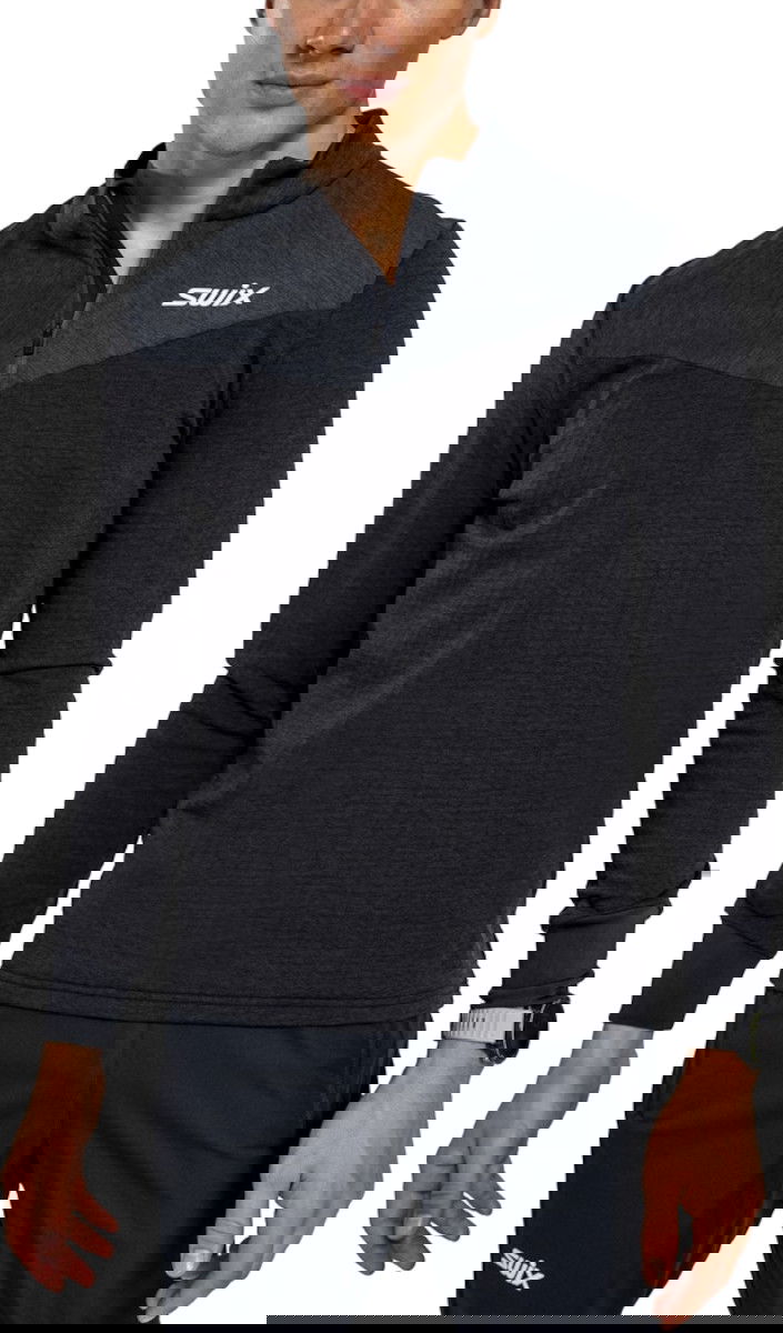 Majica kratkih rukava SWIX Swix Dynamic Midlayer Half Zip Top Crna | 10079-23-10150