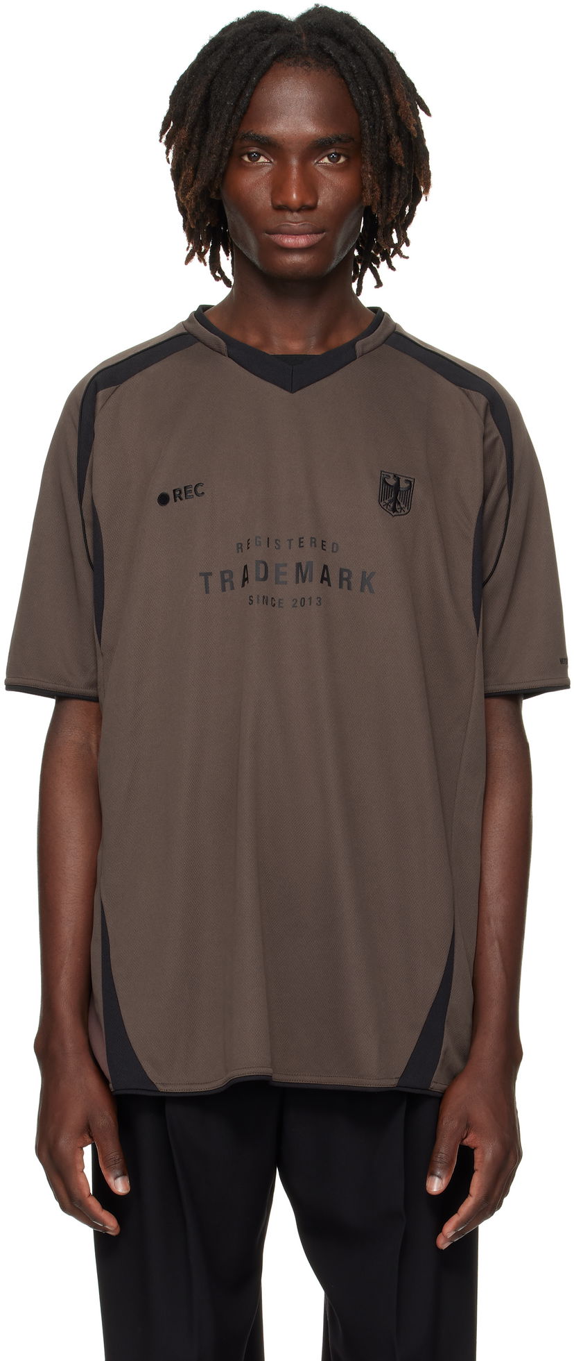 Majica kratkih rukava VETEMENTS 'Trademark' Football T-Shirt Smeđa | UH76TR500C