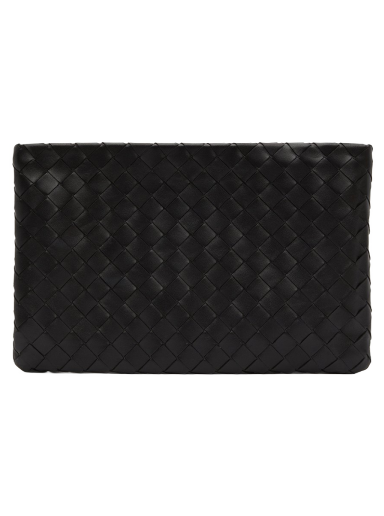 Ručna torbica Bottega Veneta Medium Flat Pouch Crna | 608232 VCCP9