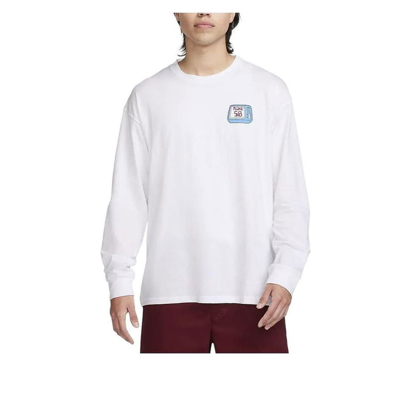 Majica kratkih rukava Nike SB SB Max90 Graphic Long Sleeve T-Shirt Bijela | FQ3714-100