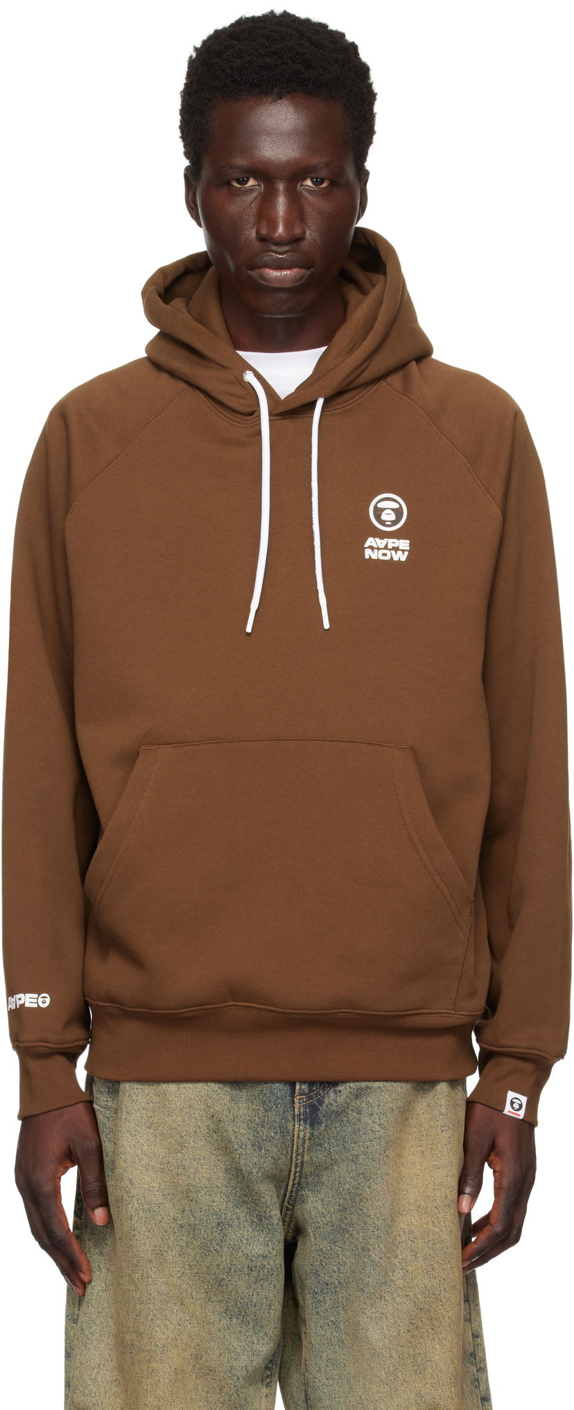 Dukserice AAPE by A Bathing Ape AAPE by A Bathing Ape 'AAPE Now' Hoodie Smeđa | AAPSWMB324XXNBWX