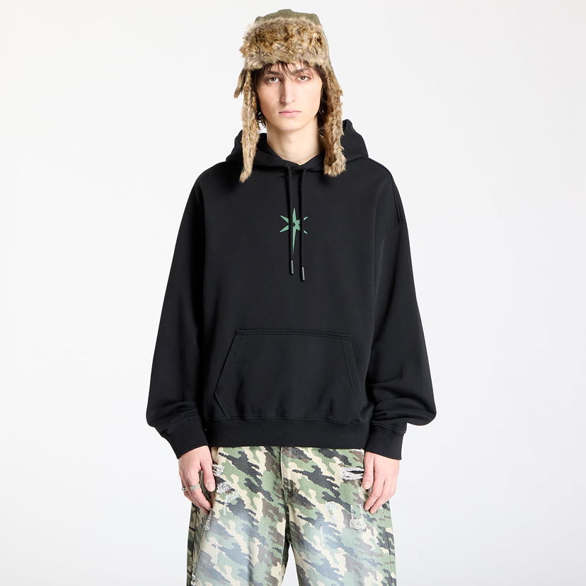 Dukserice Marcelo Burlon Marcelo Burlon County Goth Boxy Hoodie Crna | CMBB10CS25FLE0021052