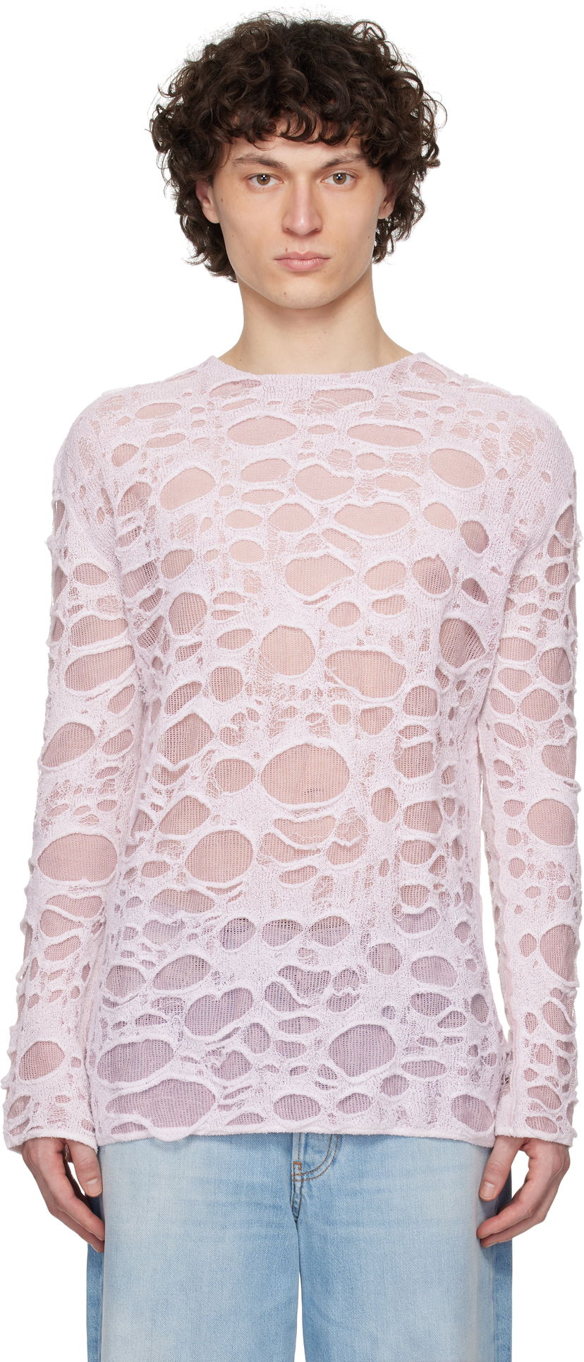 Džemper Acne Studios Acne Studios Layered Knit Sweater Ružičasta | B60362-