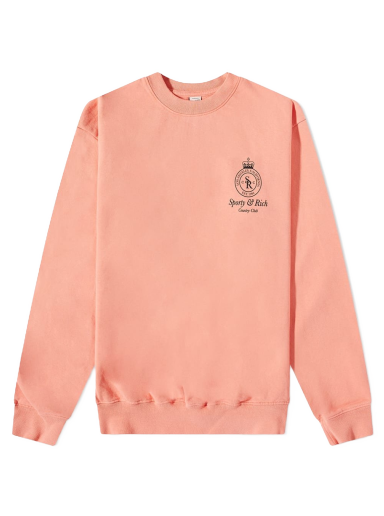 Džemper Sporty & Rich Crown Crew Sweat Grapefruit/Black Ružičasta | CR473GF