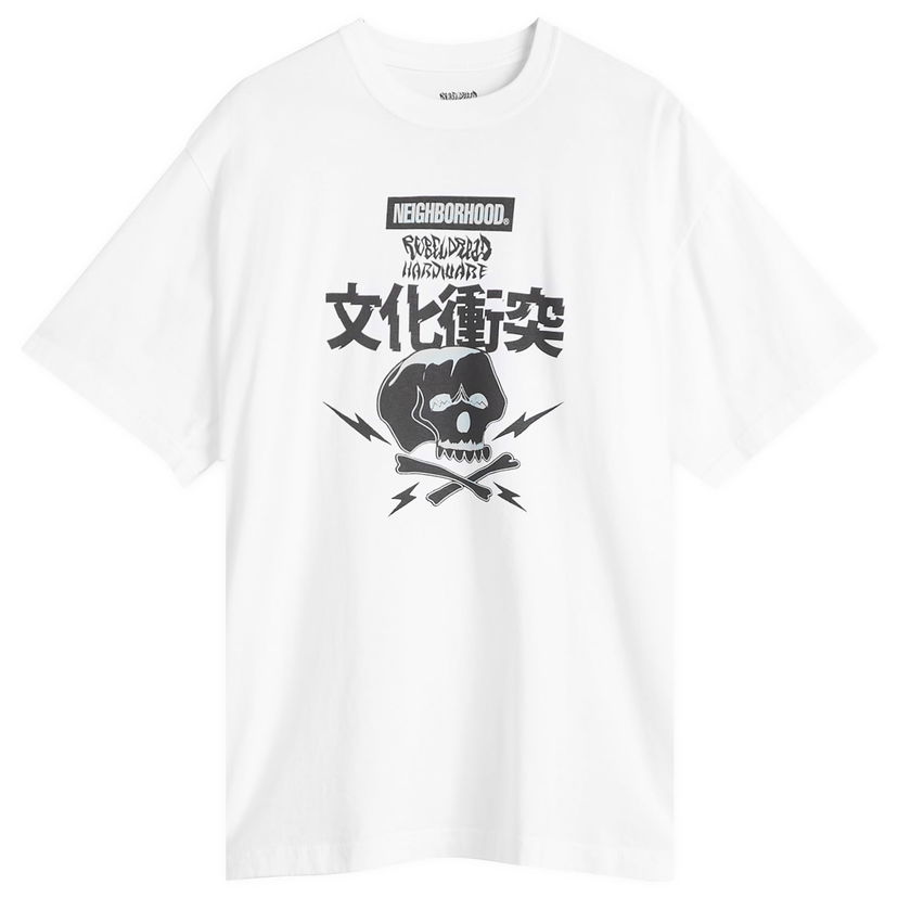 Majica kratkih rukava Neighborhood Men's Rebel Dread Hardware T-Shirt Size Small Bijela | 242PCDRN-ST03S-WHT