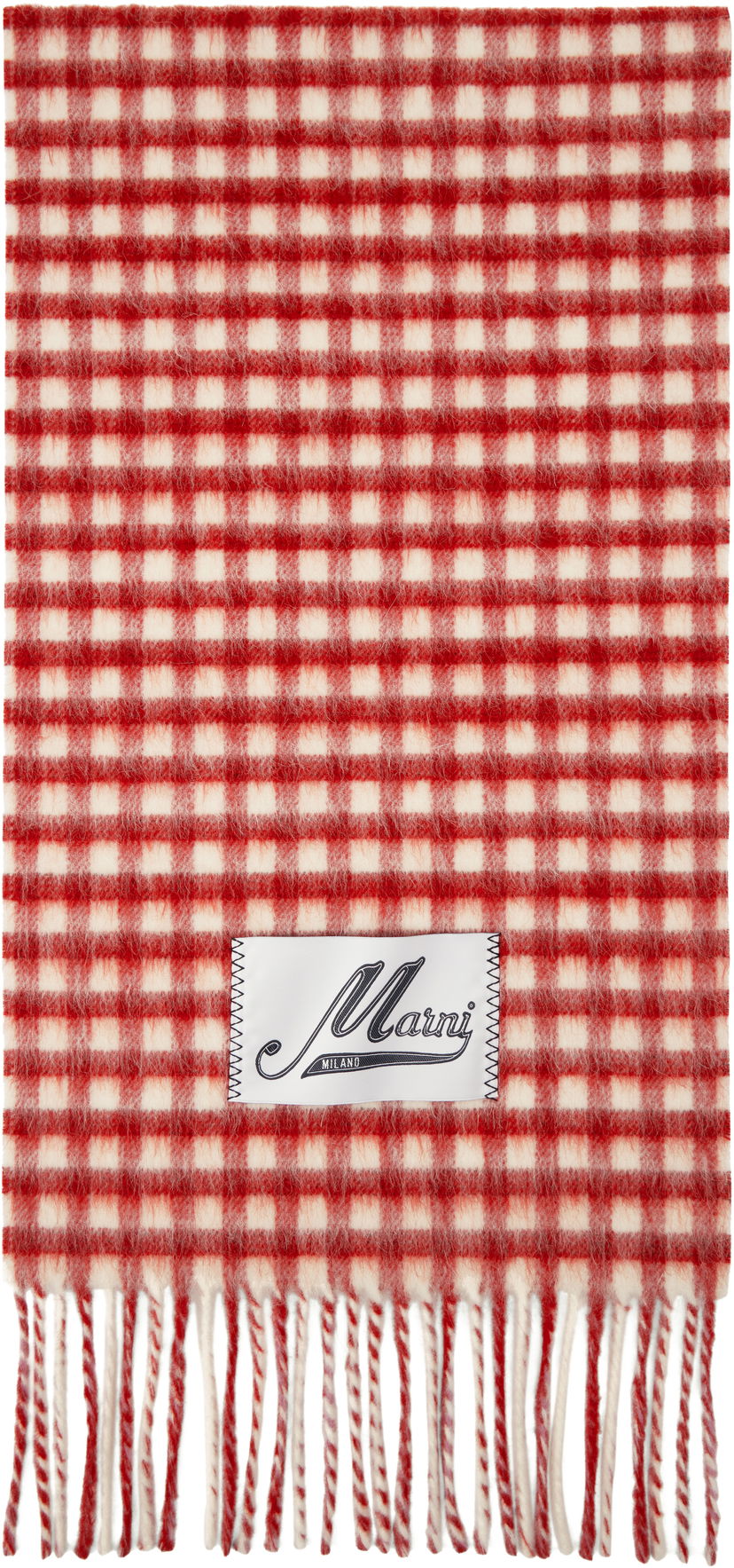 Šal Marni Marni Double Check Mohair Scarf Crvena | SCMC0133Y0 UAW045